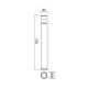 Redo 90116 - Vonkajšia stojacia lampa FRED 1xE27/20W/230V IP54