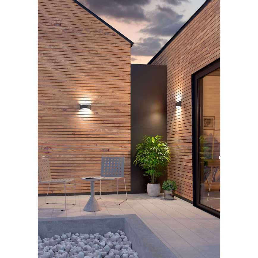 Redo 90126 - LED vonkajšie nástenné svietidlo AXEL LED/7W/230V 3000 IP65 antracit