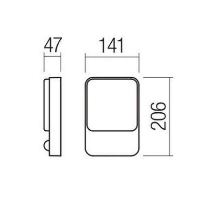 Redo 90130 - LED vonkajšie nástenné svietidlo COLIN LED/9W/230V 4000K IP54 antracit