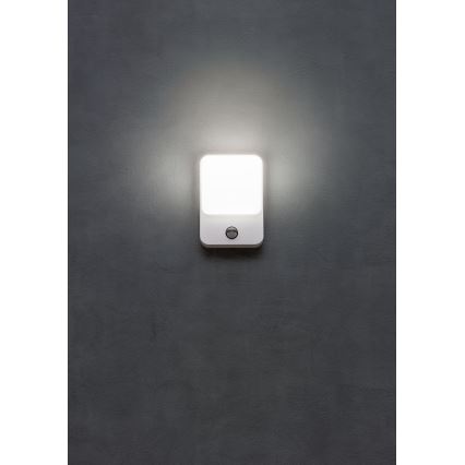 Redo 90131 - LED vonkajšie nástenné svietidlo so snímačom pohybu a súmraku COLIN LED/9W/230V 3000K IP54 biele
