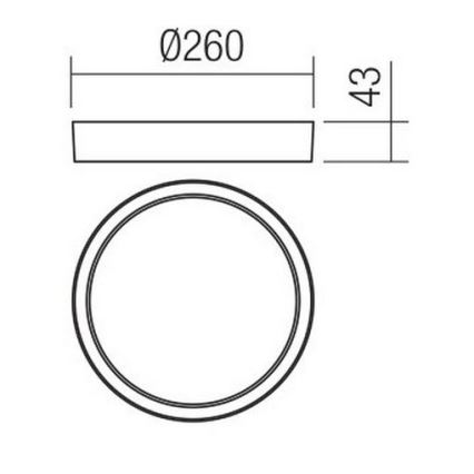 Redo 90155 - LED Vonkajšie stropné svietidlo PONZA LED/16W/230V pr. 26 cm IP65