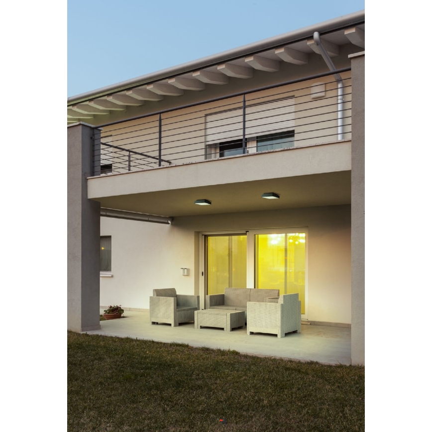 Redo 90158 - LED Vonkajšie stropné svietidlo MARINA LED/16W/230V 29,6x29,6 cm IP65 antracit