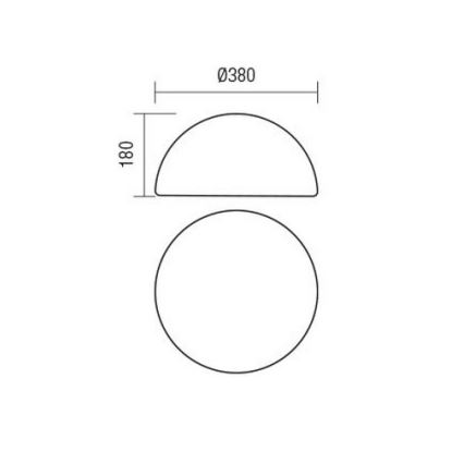 Redo 90167 - Vonkajšie svietidlo BLOB 1xE27/23W/230V priemer 38 cm IP65 biela