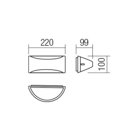 Redo 90191 - LED Vonkajšie nástenné svietidlo SCUDO LED/10W/230V 3000K IP54 antracit