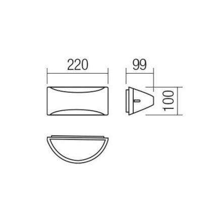 Redo 90192 - LED Vonkajšie nástenné svietidlo SCUDO LED/10W/230V 3000K IP54 hnedá