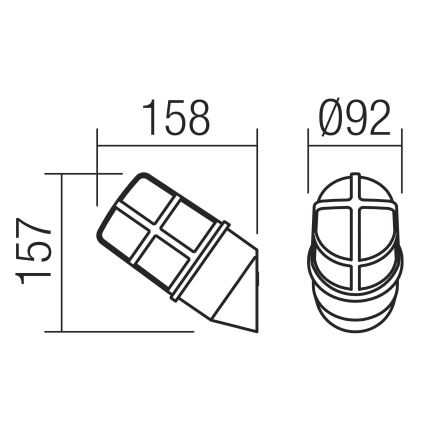 Redo 90202 - Vonkajšie nástenné svietidlo TRITON 1xE27/28W/230V IP54 mosadz