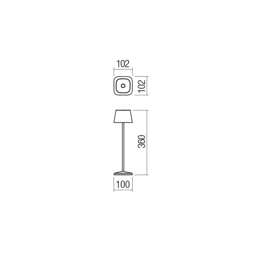 Redo 90218 - LED Vonkajšia stmievateľná lampa LA NUIT LED/2,2W/230V IP65 + USB