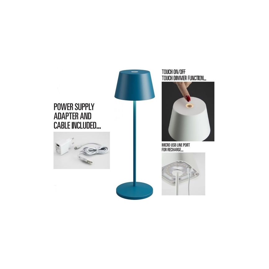 Redo 90222 - LED Vonkajšia stmievateľná lampa LA NUIT LED/2,2W/230V IP65 + USB