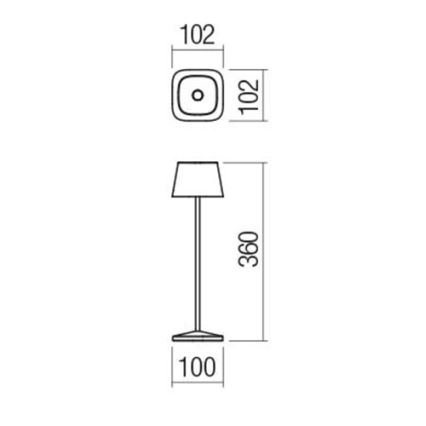 Redo 90222 - LED Vonkajšia stmievateľná lampa LA NUIT LED/2,2W/230V IP65 + USB