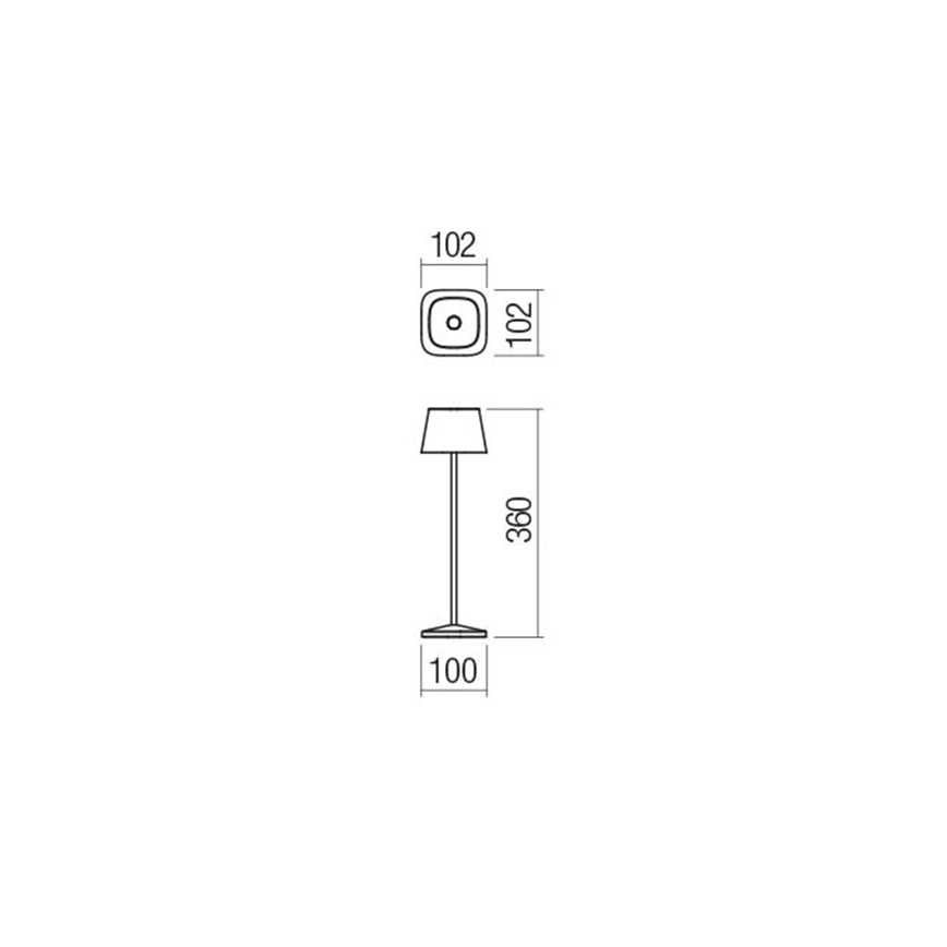 Redo 90222 - LED Vonkajšia stmievateľná lampa LA NUIT LED/2,2W/230V IP65 + USB