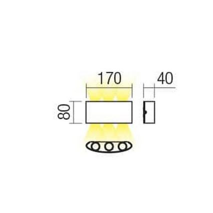 Redo 90226 - LED Vonkajšie nástenné svietidlo FABO LED/6W/230V 3000K IP54 šedá