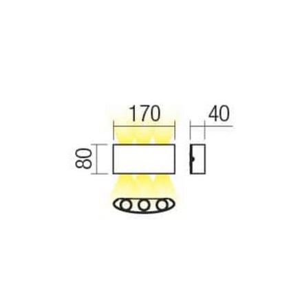 Redo 90227 - LED Vonkajšie nástenné svietidlo FABO LED/6W/230V 3000K IP54 hnedá