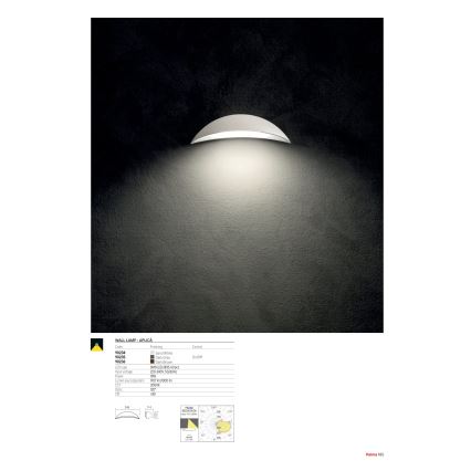 Redo 90236 - LED vonkajšie nástenné svietidlo PALMA LED/18W/230V 3000K IP54 hnedá