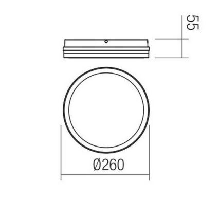 Redo 90286 - LED Vonkajšie stropné svietidlo ISOLA LED/24W/230V 3000/4000/6500K IP54