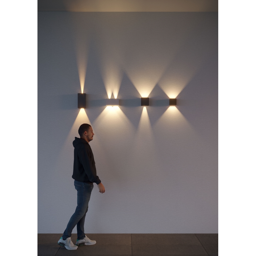 Redo 90302 - LED vonkajšie nástenné svietidlo VARY 4xLED/5W/230V 3000K IP54 antracit