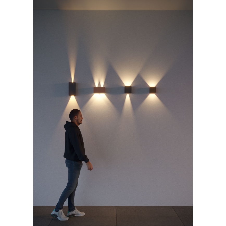 Redo 90304 - LED Vonkajšie nástenné svietidlo VARY 4xLED/5W/230V 3000K IP54 hnedá