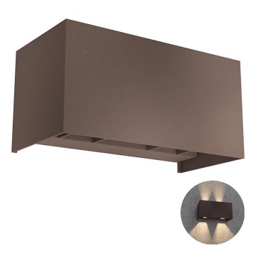 Redo 90305 - LED Vonkajšie nástenné svietidlo VARY 4xLED/5W/230V 4000K IP54 hnedá