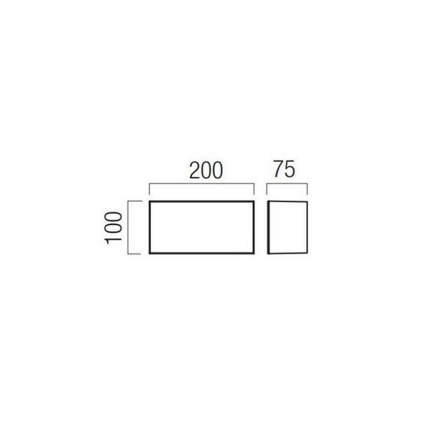 Redo 90326 - LED Vonkajšie nástenné svietidlo KODIAK LED/8W/230V IP65 biela/čierna
