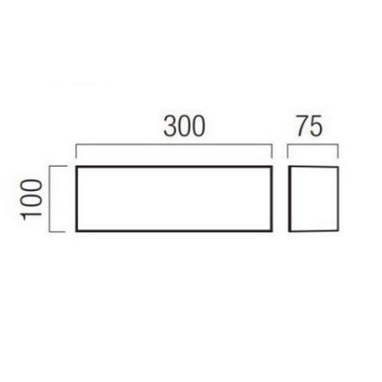 Redo 90330 - LED Vonkajšie nástenné svietidlo KODIAK LED/12W/230V IP65 biela/čierna