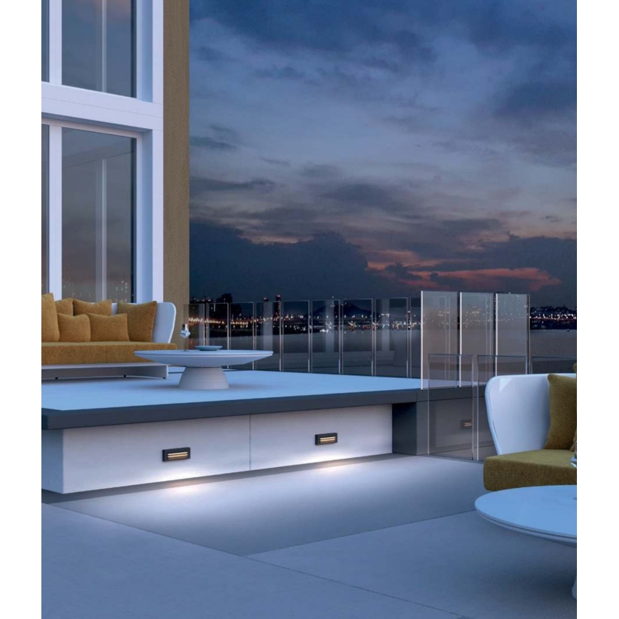 Redo 90330 - LED Vonkajšie nástenné svietidlo KRUP LED/6W/230V IP65 antracit