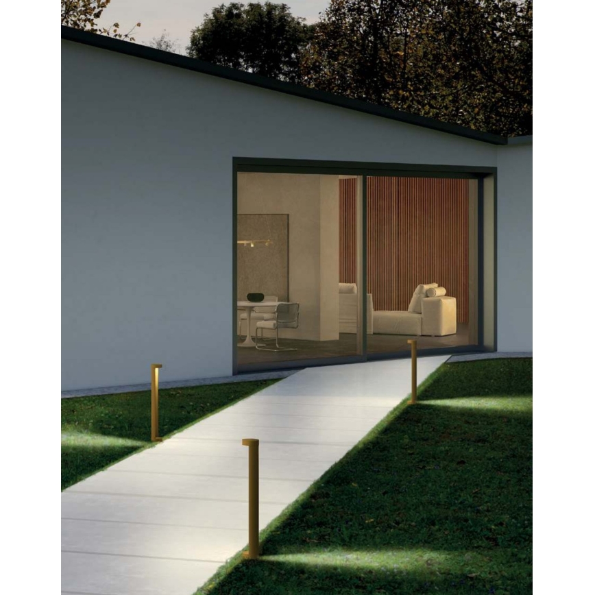 Redo 90366 - vonkajšie LED svietidlo ZEUS, 11,5 W, 230 V, 3000 K, 75 cm, IP54, hnedé