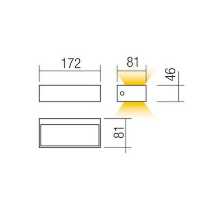 Redo 90372 - LED Vonkajšie nástenné svietidlo LAMPRIS LED/9,5W/230V IP65 biela