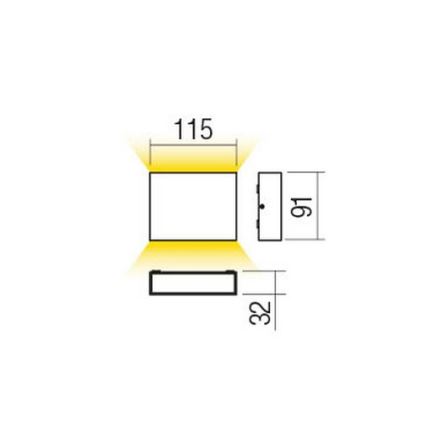 Redo 90375 - LED vonkajšie nástenné svietidlo KAMAL LED/6W/230V 3000K IP54 biela