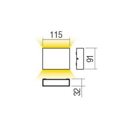 Redo 90376 - LED Vonkajšie nástenné svietidlo KAMAL LED/4,4W/230V 3000K IP54 šedá