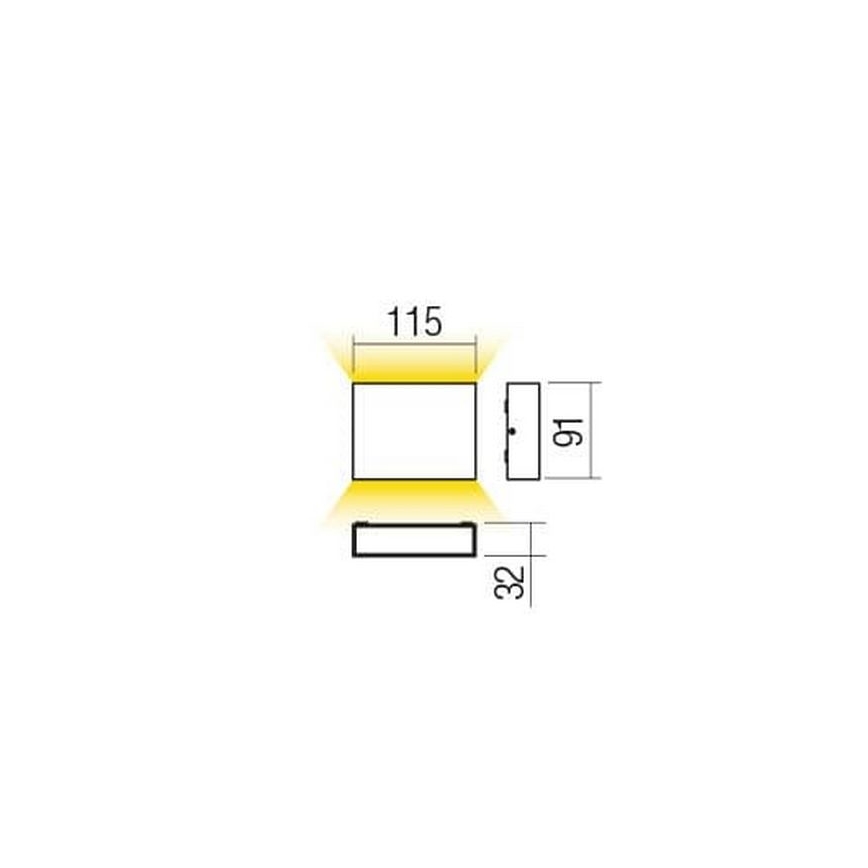 Redo 90377 - LED Vonkajšie nástenné svietidlo KAMAL LED/4,4W/230V 3000K IP54 hnedá