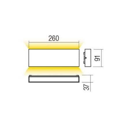Redo 90387 - LED Vonkajšie nástenné svietidlo KAMAL LED/15W/230V 3000K IP54 biela
