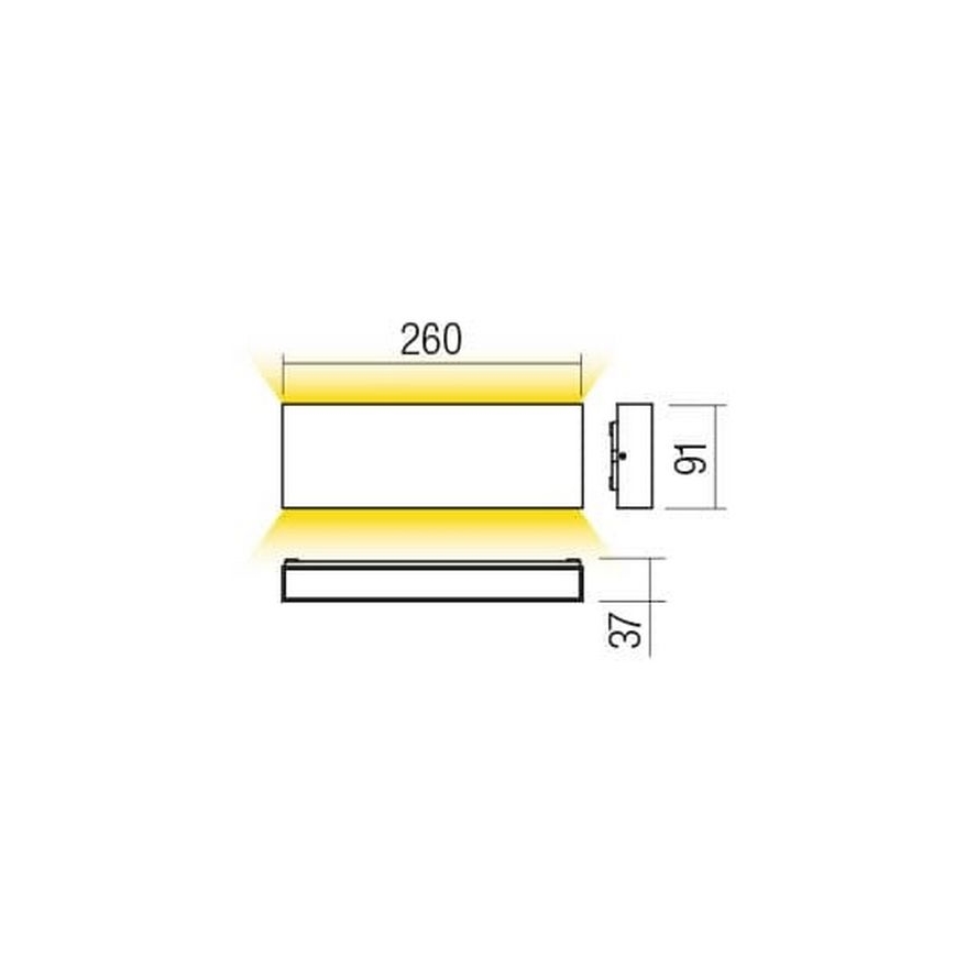 Redo 90387 - LED Vonkajšie nástenné svietidlo KAMAL LED/15W/230V 3000K IP54 biela
