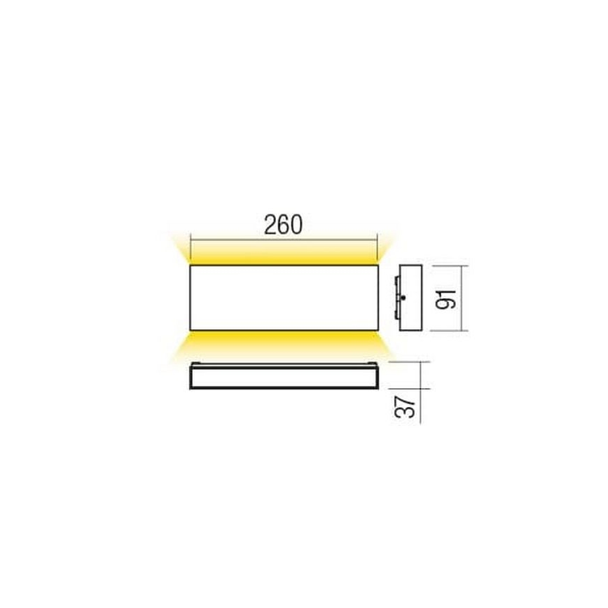 Redo 90388 - LED Vonkajšie nástenné svietidlo KAMAL LED/15W/230V 3000K IP54 šedá