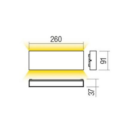 Redo 90389 - LED Vonkajšie nástenné svietidlo KAMAL LED/15W/230V 3000K IP54 hnedá