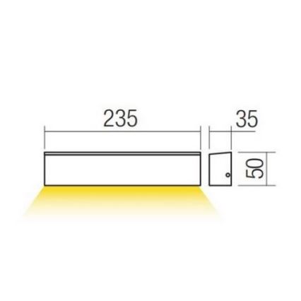 Redo 90393 - LED Vonkajšie nástenné svietidlo OMNIA LED/12W/230V 3000K IP54 biela