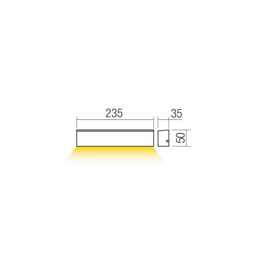 Redo 90395 - LED Vonkajšie nástenné svietidlo OMNIA LED/12W/230V 3000K IP54 hnedá