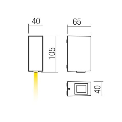 Redo 90413 - LED Vonkajšie nástenné svietidlo ACE LED/3,36W/230V 3000K IP54 biela