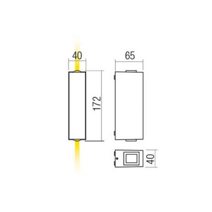 Redo 90424 - LED Vonkajšie nástenné svietidlo ACE LED/5,84W/230V 4000K IP54 hnedá