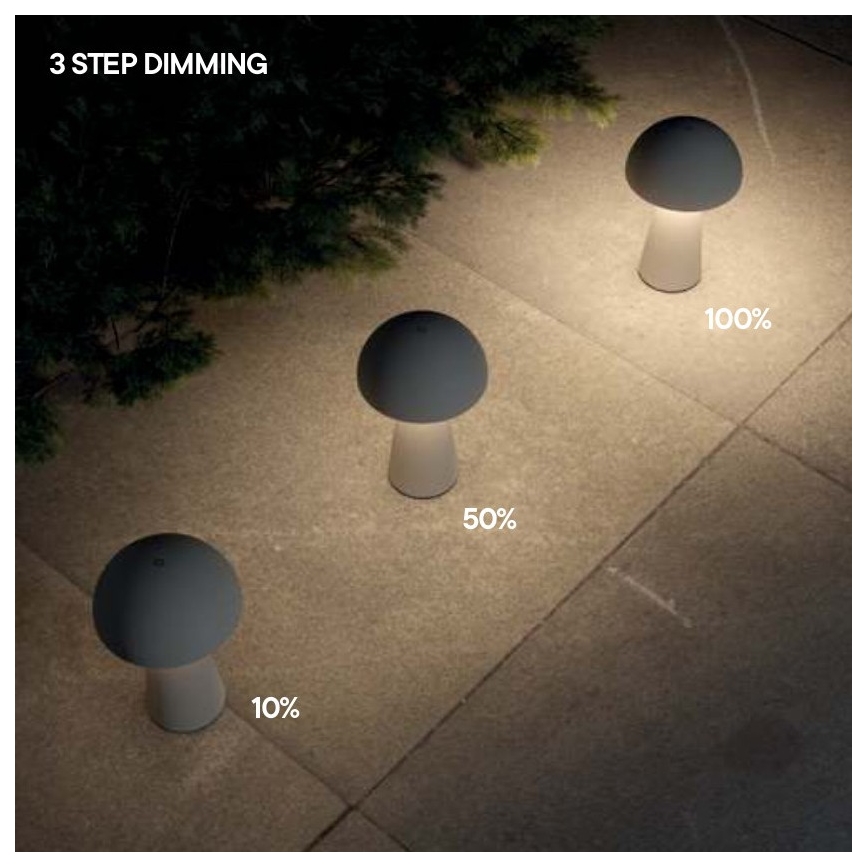 Redo 90438 - LED stmievateľná dotyková vonkajšia lampa KIRA LED/4,7W/230V 2200 mAh IP44 biela