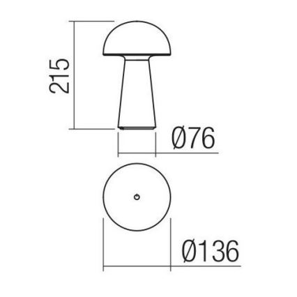 Redo 90438 - LED stmievateľná dotyková vonkajšia lampa KIRA LED/4,7W/230V 2200 mAh IP44 biela