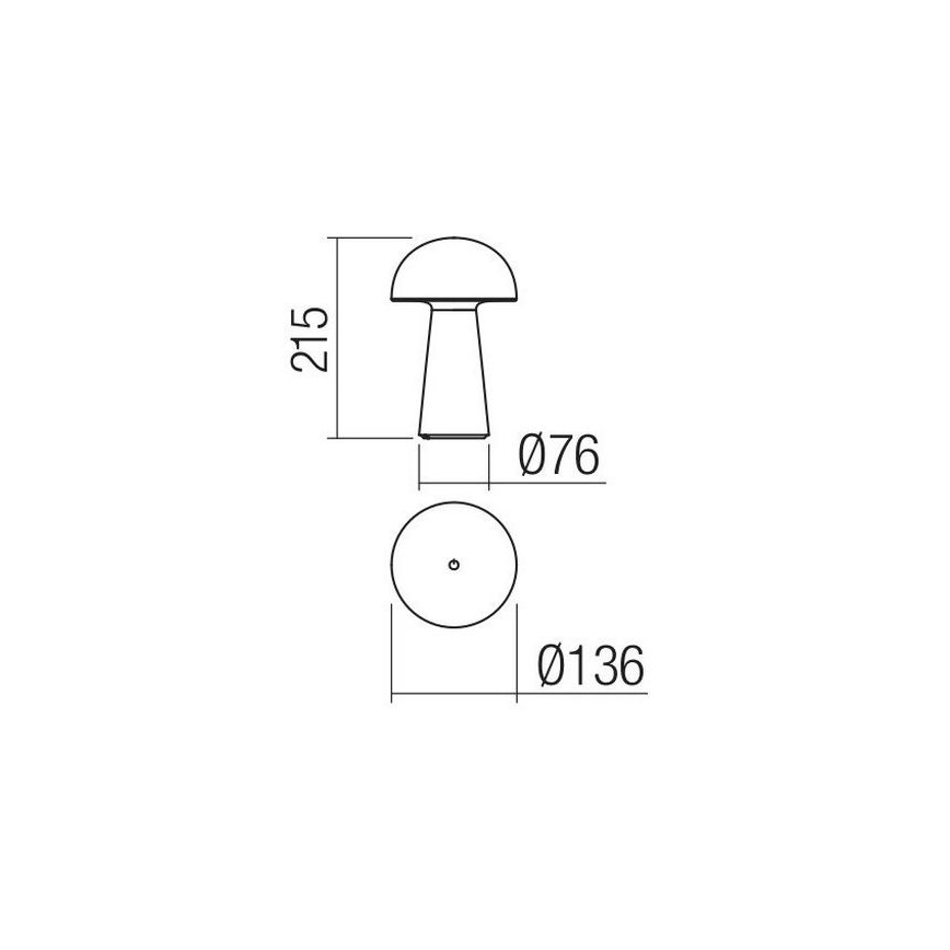 Redo 90438 - LED stmievateľná dotyková vonkajšia lampa KIRA LED/4,7W/230V 2200 mAh IP44 biela