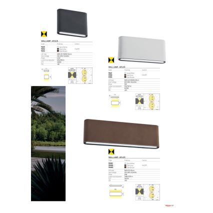 Redo 90452 - LED vonkajšie nástenné svietidlo KLIPPE LED/24W/230V 3000K IP54 antracit