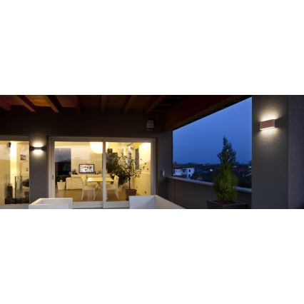 Redo 90453 - LED Vonkajšie nástenné svietidlo KLIPPE LED/24W/230V 3000K IP54 hnedá