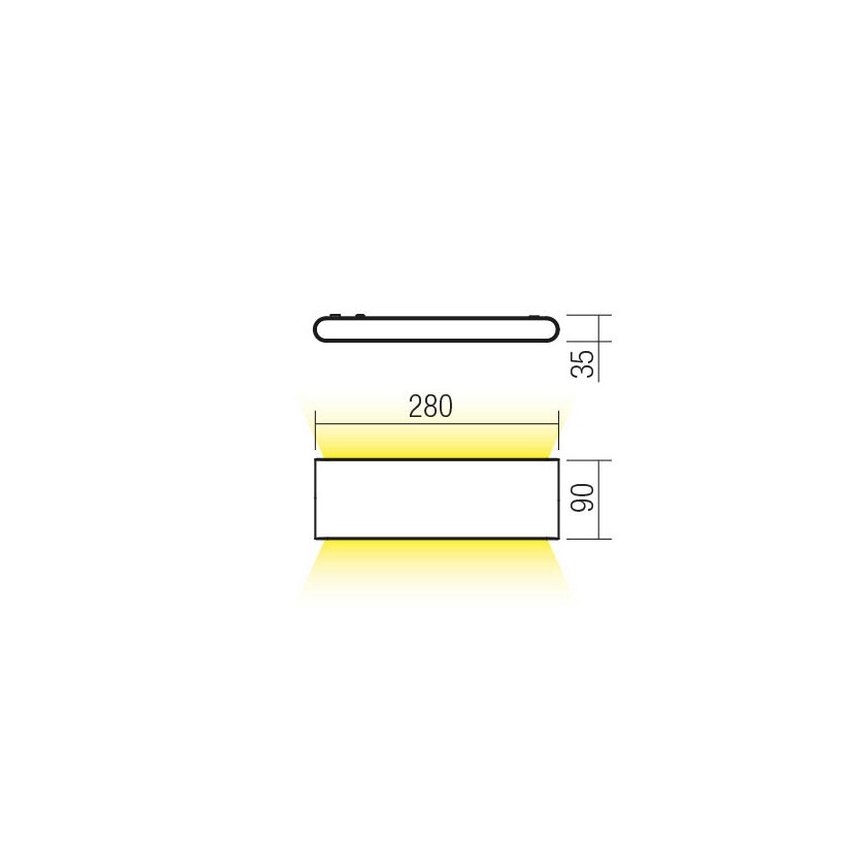 Redo 90453 - LED Vonkajšie nástenné svietidlo KLIPPE LED/24W/230V 3000K IP54 hnedá