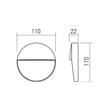 Redo 90472 - LED Vonkajšie nástenné svietidlo LANDER LED/3W/230V IP54 biela