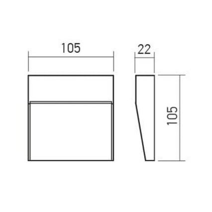 Redo 90475 - LED Vonkajšie nástenné svietidlo LANDER LED/3W/230V IP54 antracit