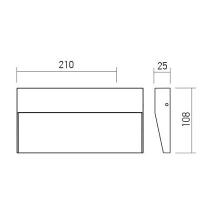 Redo 90480 - LED Vonkajšie nástenné svietidlo LANDER LED/6W/230V IP54 biela