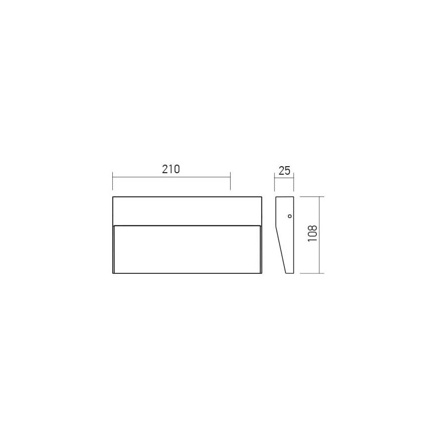 Redo 90480 - LED Vonkajšie nástenné svietidlo LANDER LED/6W/230V IP54 biela