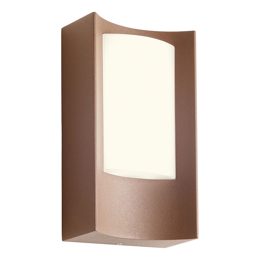 Redo 90484 - LED Vonkajšie nástenné svietidlo WARP LED/8W/230V 3000K IP44 hnedá