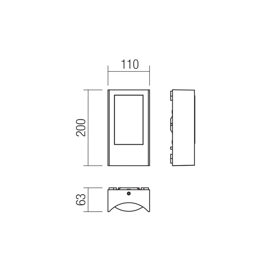 Redo 90484 - LED Vonkajšie nástenné svietidlo WARP LED/8W/230V 3000K IP44 hnedá