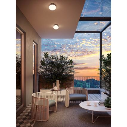 Redo 90496 - LED Vonkajšie stropné svietidlo URANIA LED/10W/230V pr. 16 cm 3000K IP65 hnedá